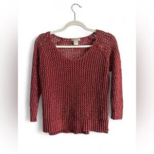 Women's Knit Sweater - Burgundy